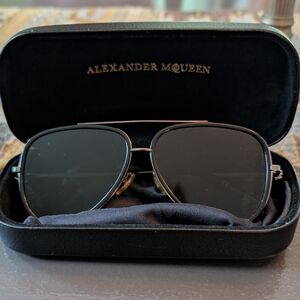 Alexander McQueen Black Sunglasses